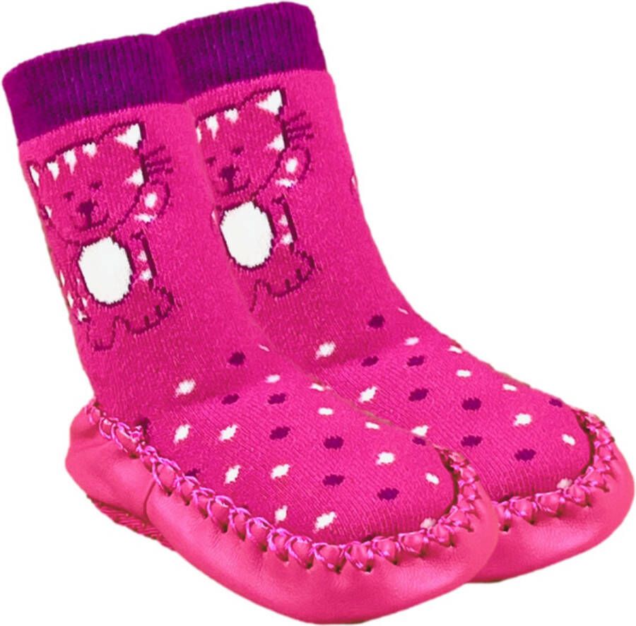 Merkloos Sans marque Baby Slofjes Meisjes Pantoffels Katjes Roze