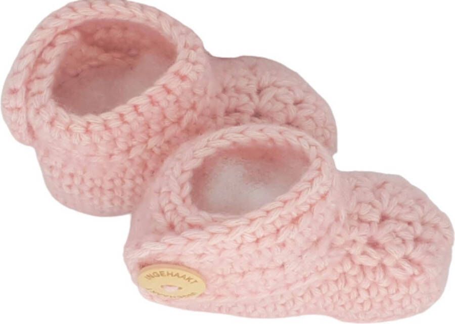 Merkloos Sans marque Ingehaakt baby boots lichtroze