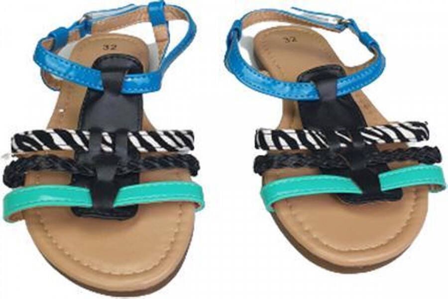 Merkloos Sans marque Slippers JOELLE Zwart Blauw Groen