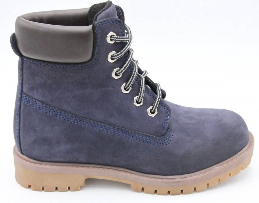 Online Express Boots| Dames Classic veterboot 6 Inch leer Blauw