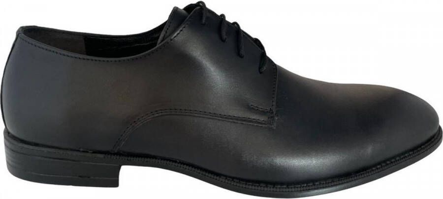 Merkloos Sans marque Schoenen Veterschoenen heren Nette mannen schoenen 455 Echt leer Zwart