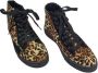 Schoenen half hoog panterprint met voering INGE Zwart Bruin - Thumbnail 1