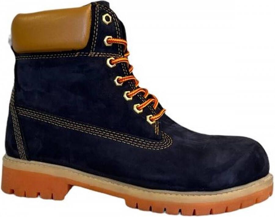 Online Express Heren Laarzen- Mannen Boots- 6-inch Veterboots- Winterboots- Mannen Schoenen- Winterlaarzen heren- Stevige Winterschoenen- Nubuck Leather- Blauw