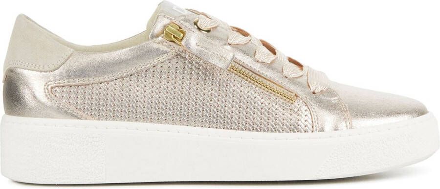 DL SPORT Lage Sneakers Dames 6207 Met Maat: 39 Materiaal: Leer Kleur: Zilver