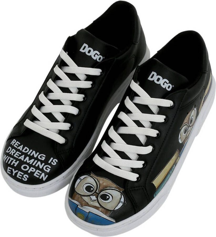 DOGO Ace Dames Sneakers The Wise Owl BLACK Dames Sneakers