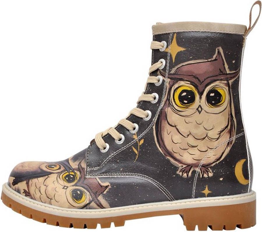 DOGO Hoge veterschoenen Owls Family