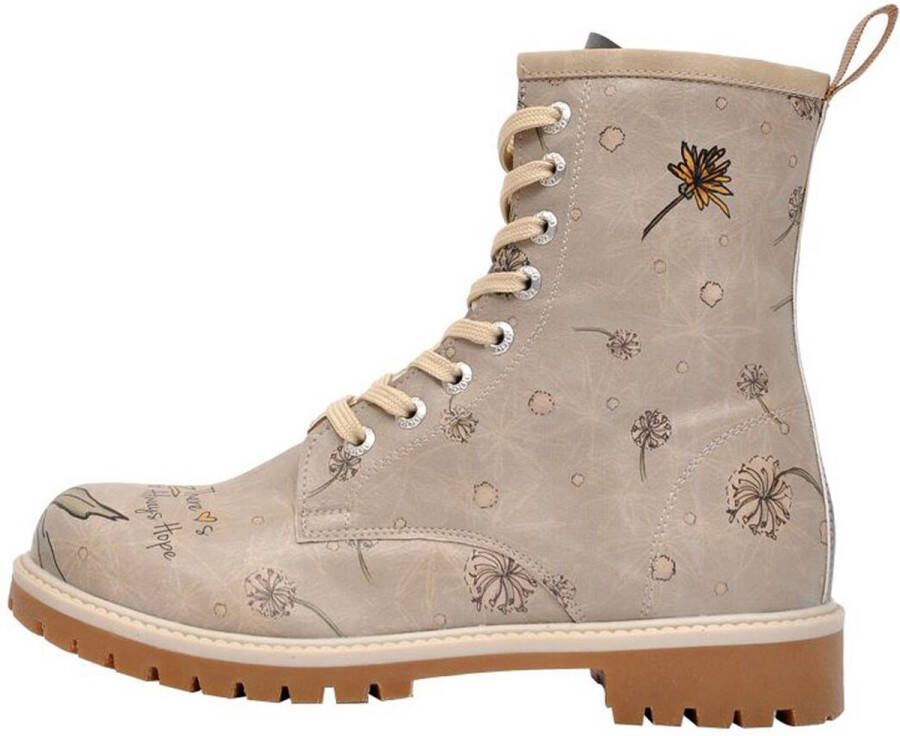 DOGO Hoge veterschoenen There Is Always Hope met mooie bloemenprint