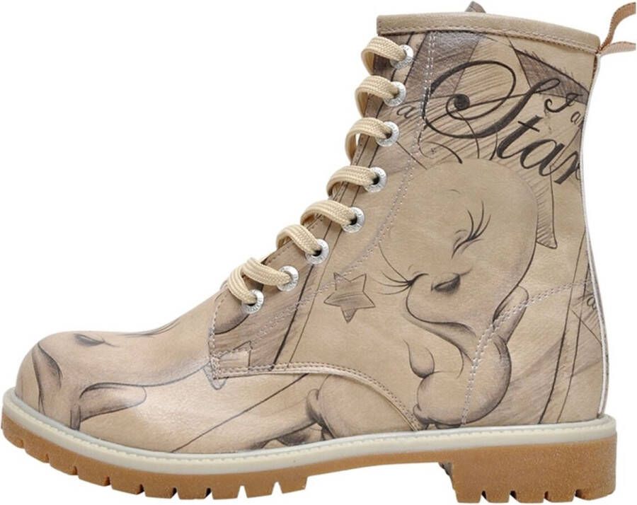 DOGO Hoge veterschoenen Tweety Sketch veganistische verwerking