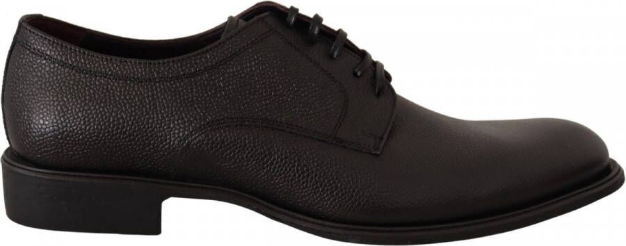 Dolce & Gabbana Black Leather Lace Up Mens Formal Derby Shoes