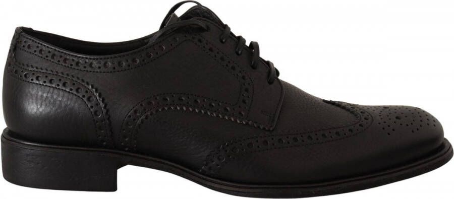 Dolce & Gabbana Zwarte Leren Oxford Wingtip Formele Schoenen Black