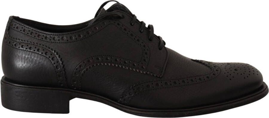 Dolce & Gabbana Zwarte Leren Oxford Wingtip Formele Schoenen Black Heren