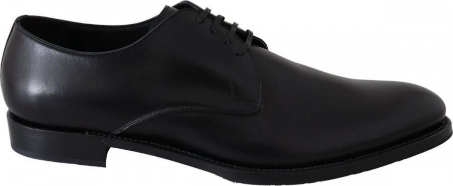 Dolce & Gabbana Handgemaakte Zwarte Leren Sartoria Schoenen Black Heren