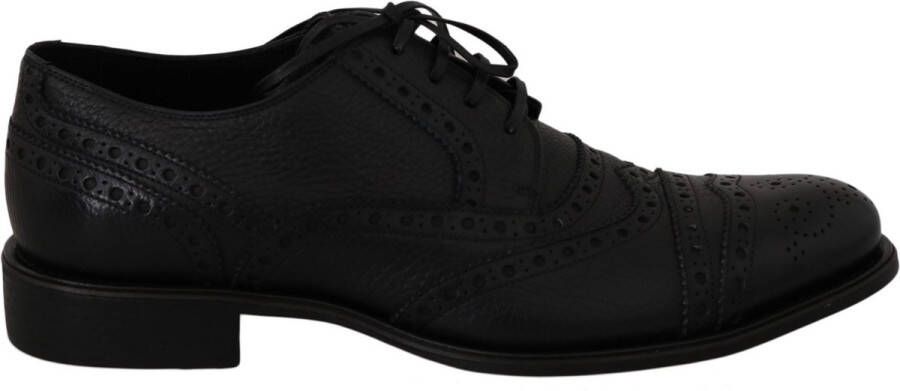 Dolce & Gabbana Blauwe Leren Wingtip Oxford Jurkschoenen Blue Heren - Foto 1