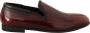 Dolce & Gabbana Bordeaux Patent Leather Dress Loafers Shoes - Thumbnail 1