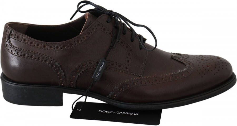 Dolce & Gabbana Zwarte Fluweel Leren Veterschoenen Derby Black Heren