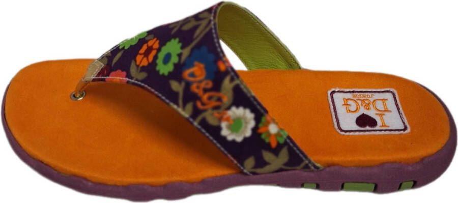 Dolce & Gabbana D&G WOOD SLIPPER MET CANVAS UPPER EN BUTTERFLY IN ZOOL