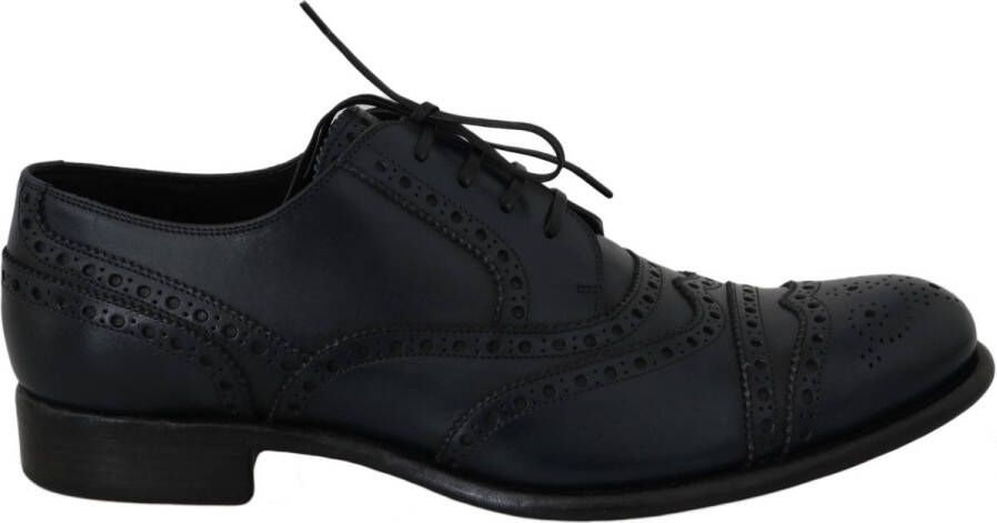 Dolce & Gabbana Donkerblauwe Leren Wingtip Oxford Jurkschoenen Blue Heren - Foto 1