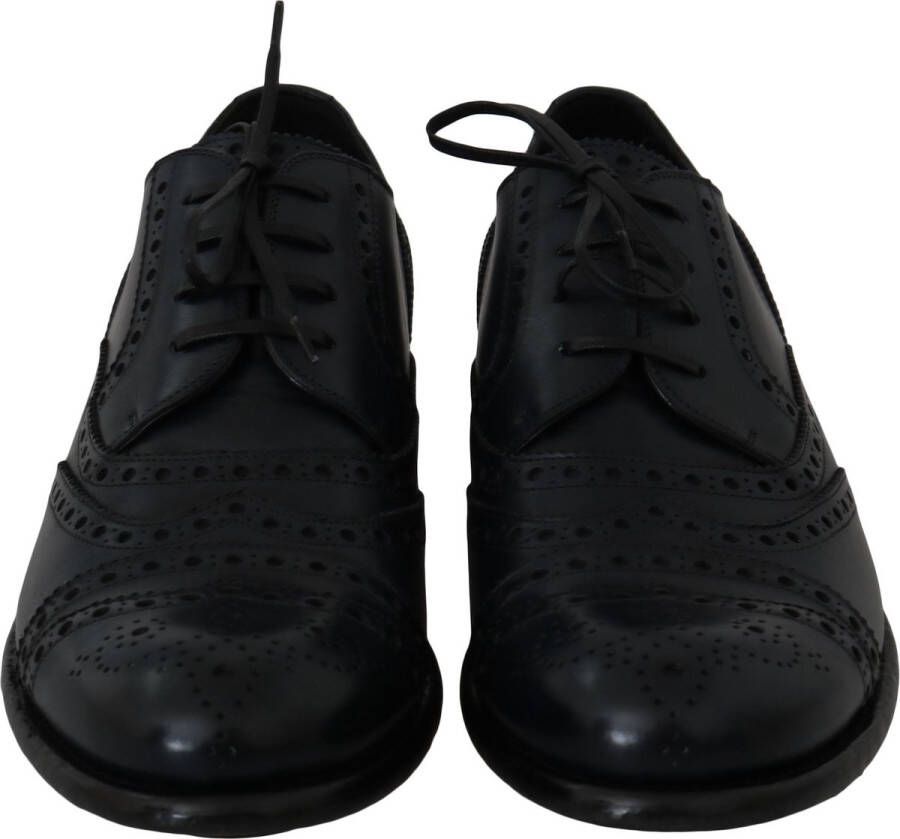 Dolce & Gabbana Donkerblauwe Leren Wingtip Oxford Jurkschoenen Blue Heren