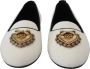 Dolce & Gabbana Nieuwe Loafers met Gouden Devotion Hart Detail White Dames - Thumbnail 1