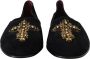 Dolce & Gabbana Zwarte Suède Gouden Kruis Instappers Schoenen Black Heren - Thumbnail 1
