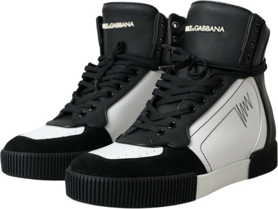 Dolce & Gabbana Hoge Leren Sneakers Met Rubberen Zool