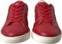 Dolce & Gabbana Rode Leren Lage Top Sneakers Red Heren - Thumbnail 1