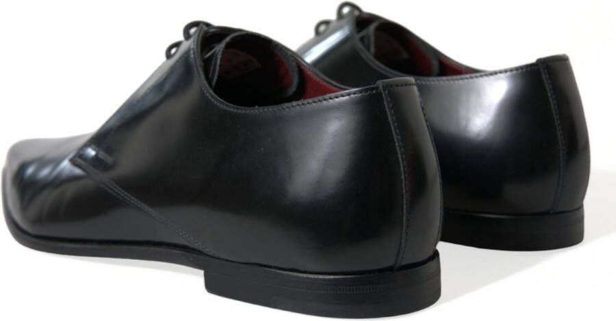 Dolce & Gabbana Gouden Formele Leren Schoenen Black Heren