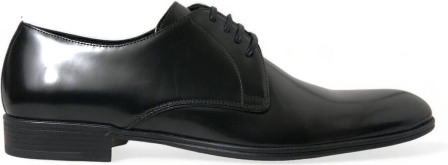 Dolce & Gabbana Zwarte leren veterschoenen Black Heren