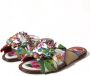 Dolce & Gabbana Exclusieve Bloemenprint Platte Sandalen Multicolor Dames - Thumbnail 1