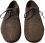 Dolce & Gabbana Raffia Derby Lace Up Geklede Schoenen - Thumbnail 1