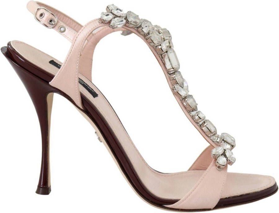 Dolce & Gabbana Kristalversierde Keira Sandalen in Roze Pink Dames