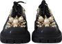 Dolce & Gabbana Prachtige Zwarte Trekking Derby met Gouden Studs Black Dames - Thumbnail 1