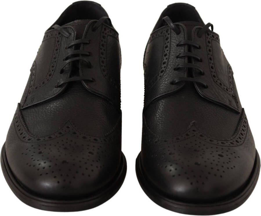 Dolce & Gabbana Zwarte Leren Oxford Wingtip Formele Schoenen Black Heren