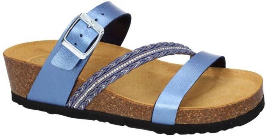 Dr Brinkmann -Dames blauw slippers & muiltjes