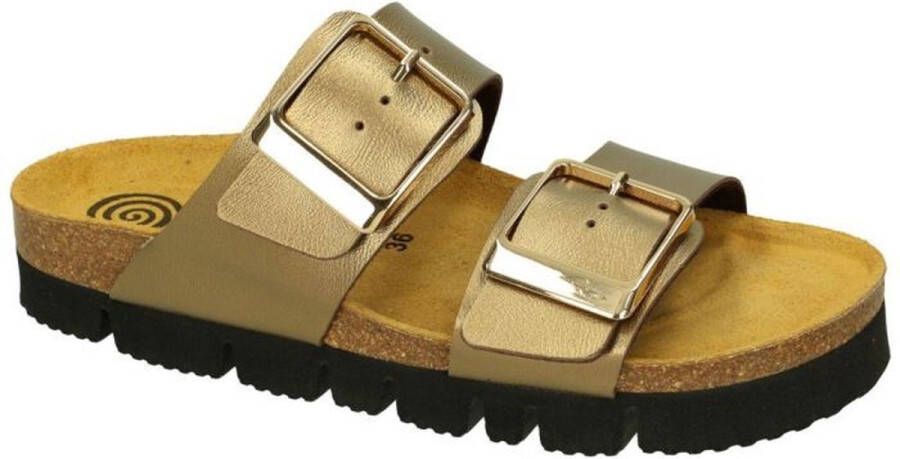 Dr Brinkmann -Dames brons slippers & muiltjes