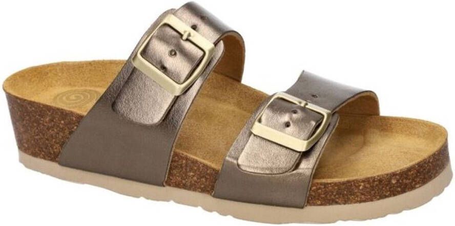 Dr Brinkmann -Dames brons slippers & muiltjes