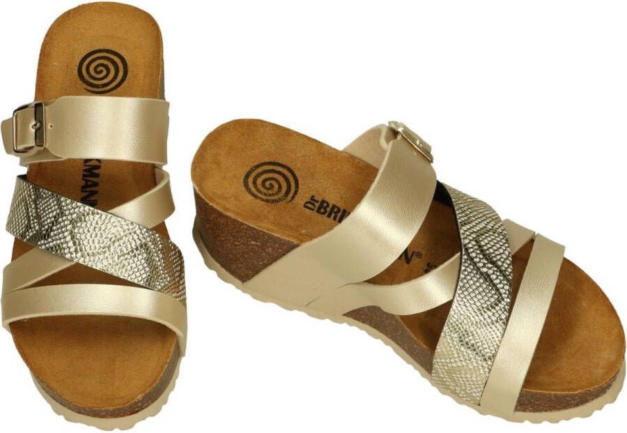 Dr Brinkmann -Dames goud slippers & muiltjes