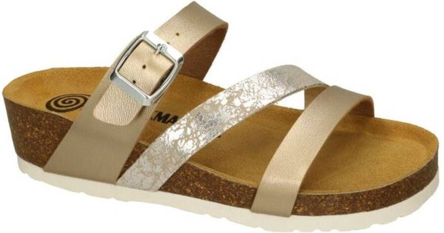 Dr Brinkmann -Dames goud slippers & muiltjes