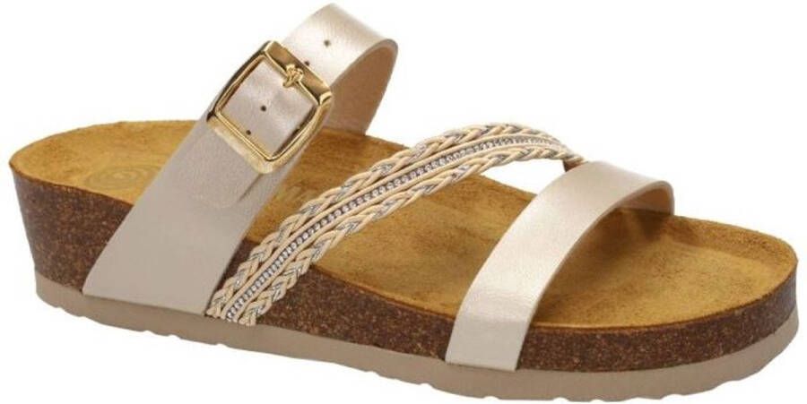 Dr Brinkmann -Dames goud slippers & muiltjes