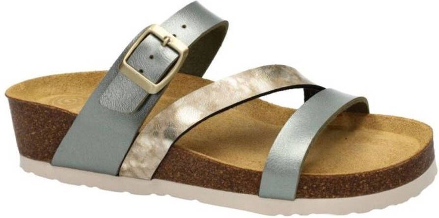 Dr Brinkmann -Dames metallic slippers & muiltjes