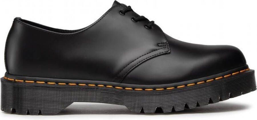 Dr. Martens 1461 Quad Smooth Leather Platform Schoenen Zwart Gepolijst Glad Black