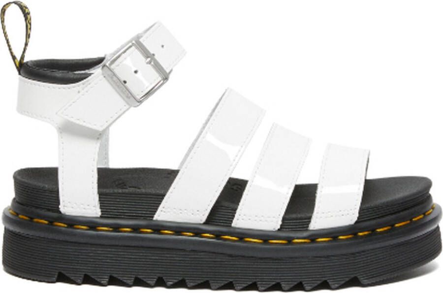 Dr. Martens Ademende platformsandalen met gewatteerde kraag White Dames