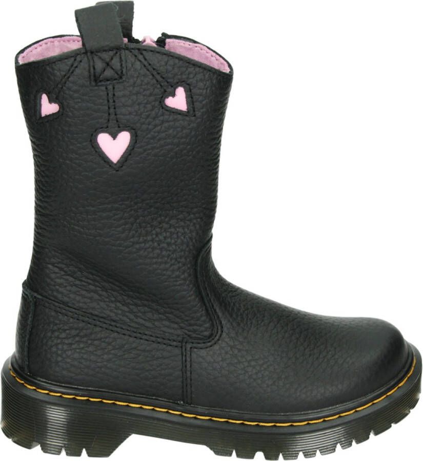 Dr. Martens FUSION P-O BOOT J BLACK+PINK MeisjesLaarzenKinderlaarsjes Zwart