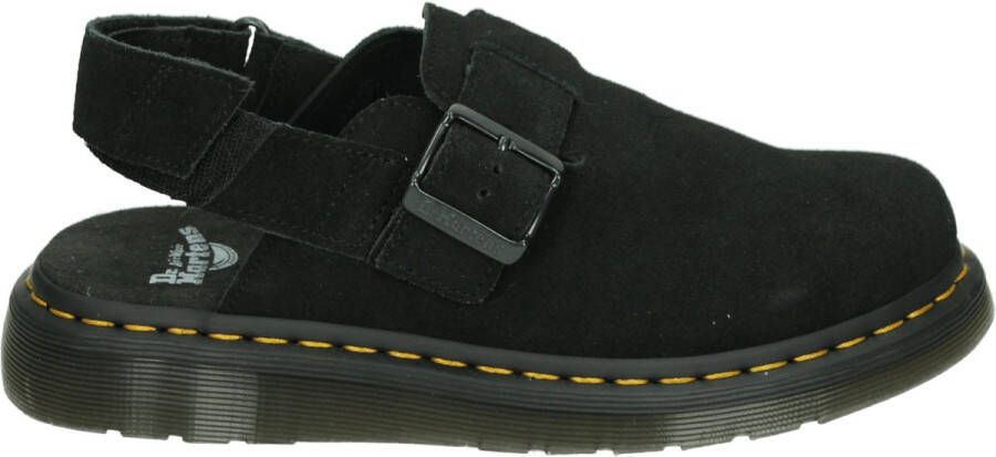 Dr. Martens JORGE II BLACK E.H.SUEDE Platte sandalenDames Sandalen Zwart