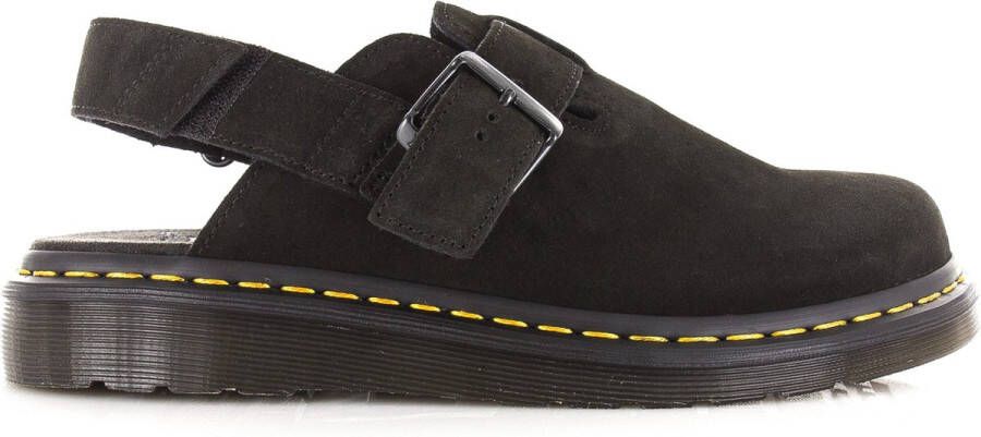 Dr. Martens JORGE II BLACK E.H.SUEDE Platte sandalenDames Sandalen Zwart