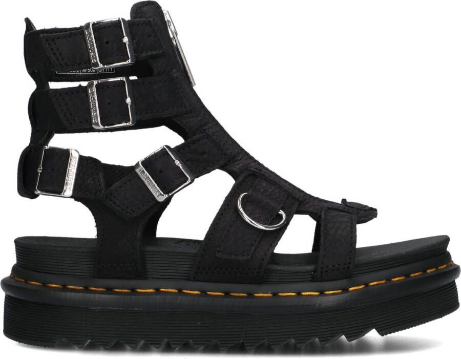 Dr. Martens Houtskool Grijs Nubuck Sandalen Black Dames