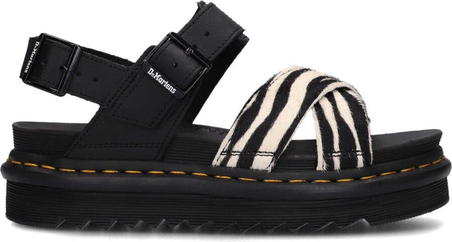 Dr. Martens Zebra Hair Sandalen Black Dames