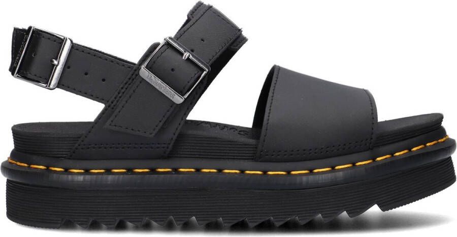 Dr. Martens Zwarte Platte Hydro Sandalen Black Dames