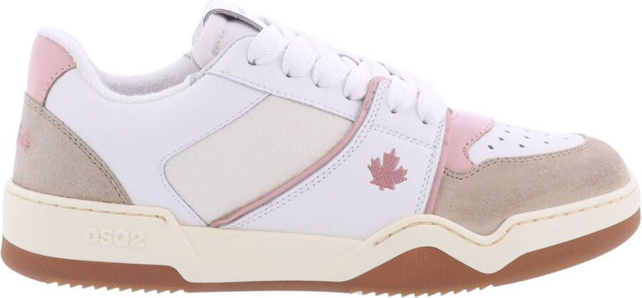 Dsquared2 Dames Spiker Sneaker Wit Beige