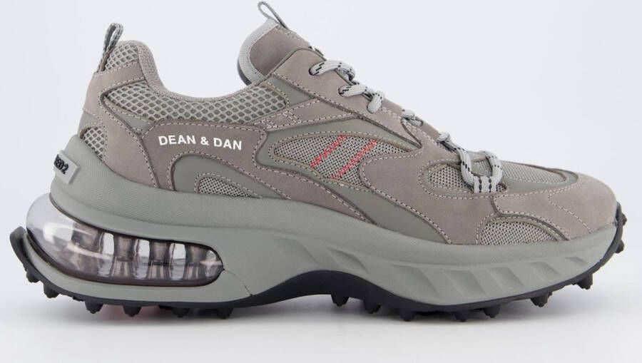 Dsquared2 Lucht Kussen Leren Sneaker Gray Heren